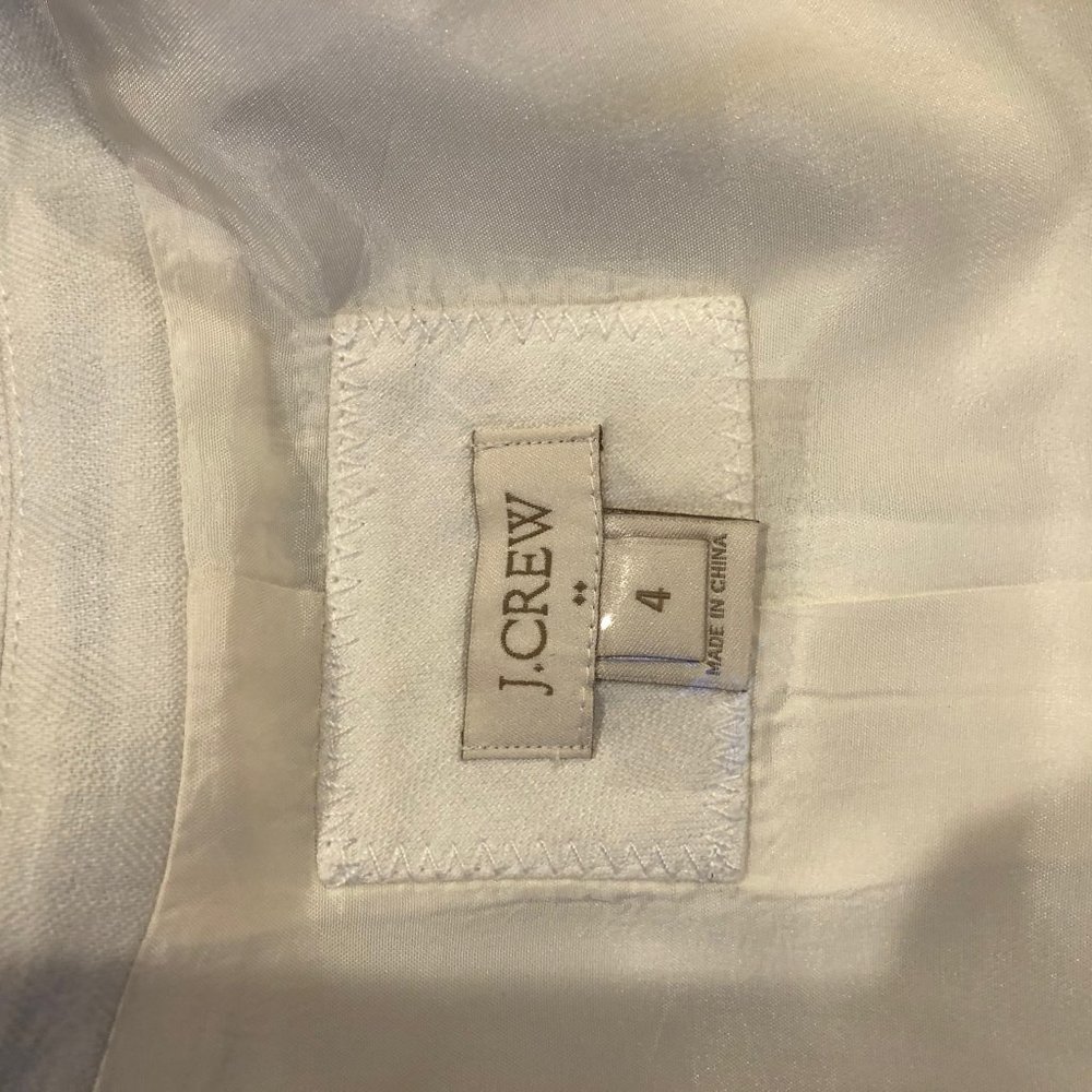 JCrew Factory | White Linen Blazer - Picture 3 of 5